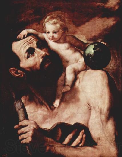 Jose de Ribera Christophorus mit dem Jesuskind